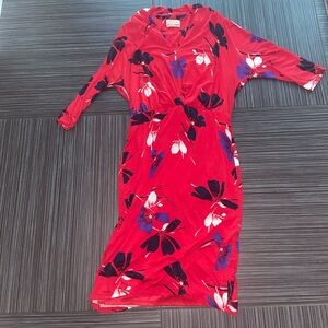Phase Eight UK dress size uk 14 us 10 red midi